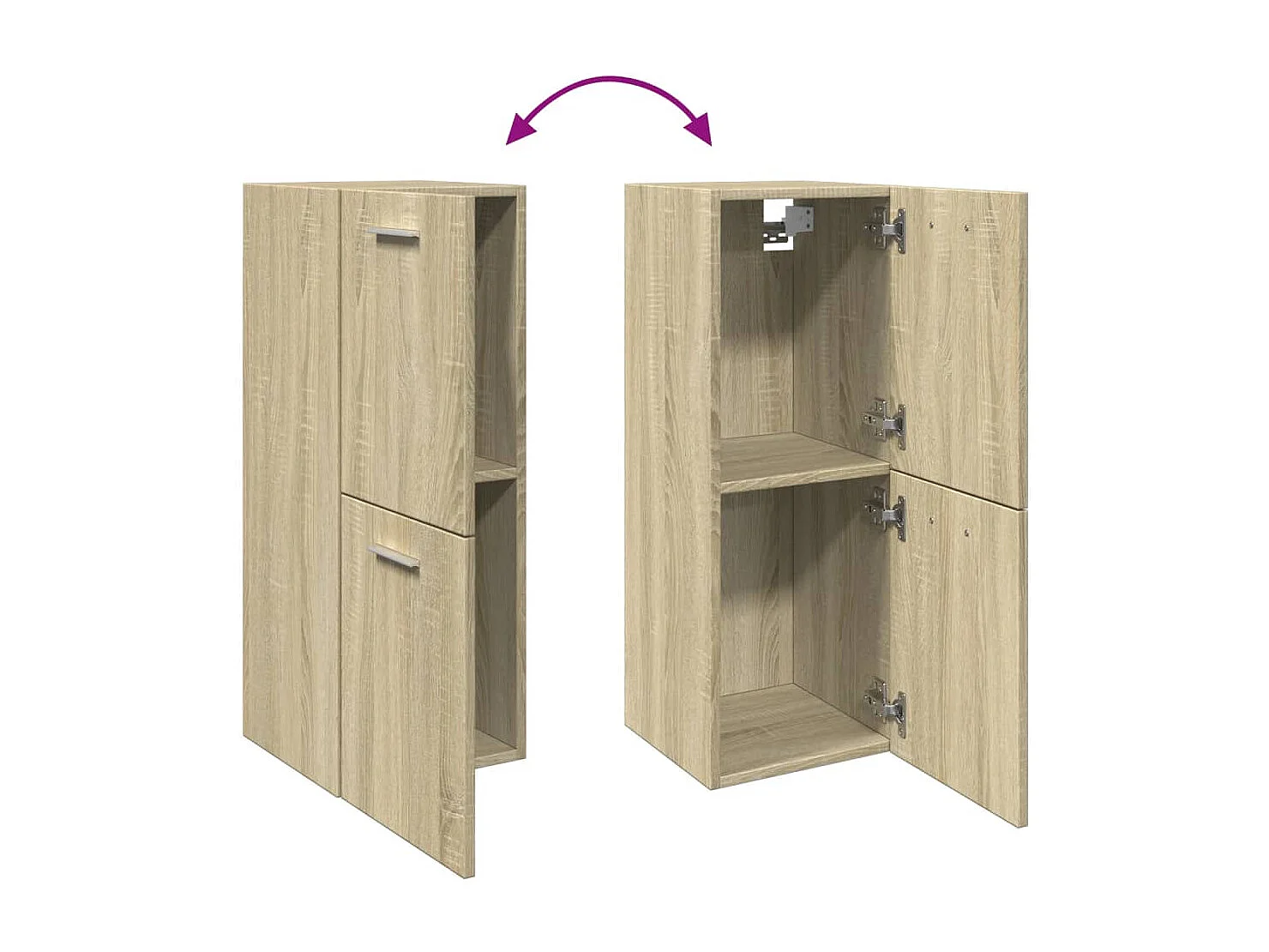 Armoire de salle de bain Chêne sonoma 30x30x80 cm Aggloméré