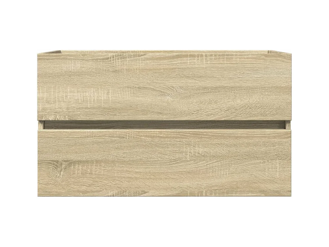 Armario lavabo madera de ingeniería roble Sonoma 80x38,5x45 cm