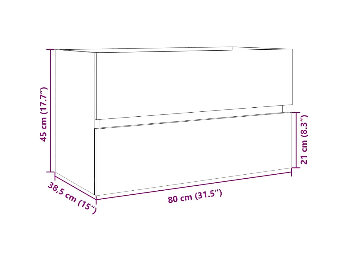 Armoire d'évier chêne sonoma 80x38,5x45 cm Bois d'ingénierie