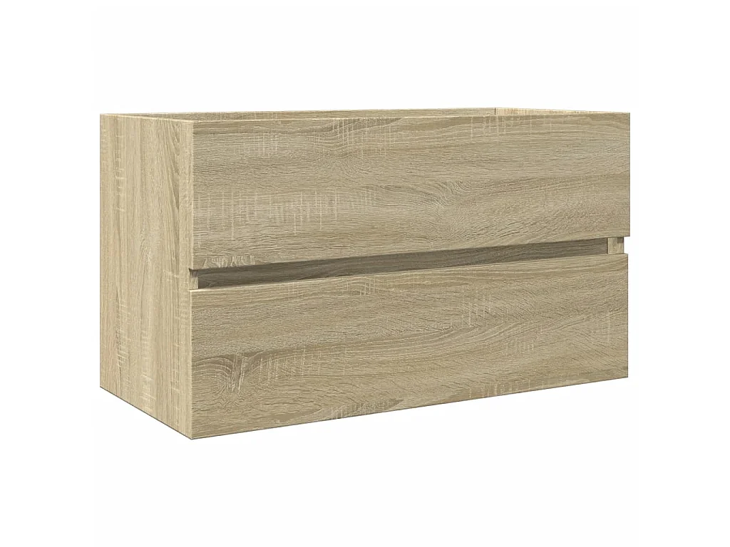 Armario lavabo madera de ingeniería roble Sonoma 80x38,5x45 cm
