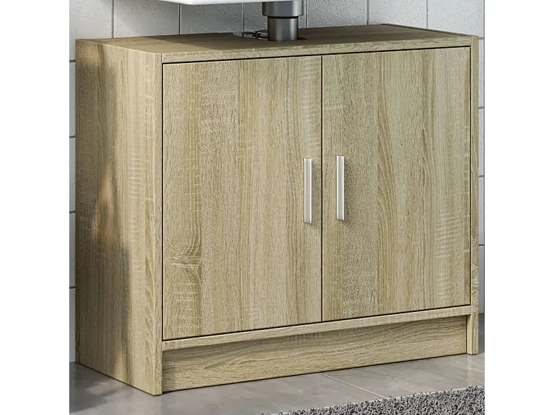 Armoire d'évier chêne sonoma 63x29x55 cm bois d'ingénierie