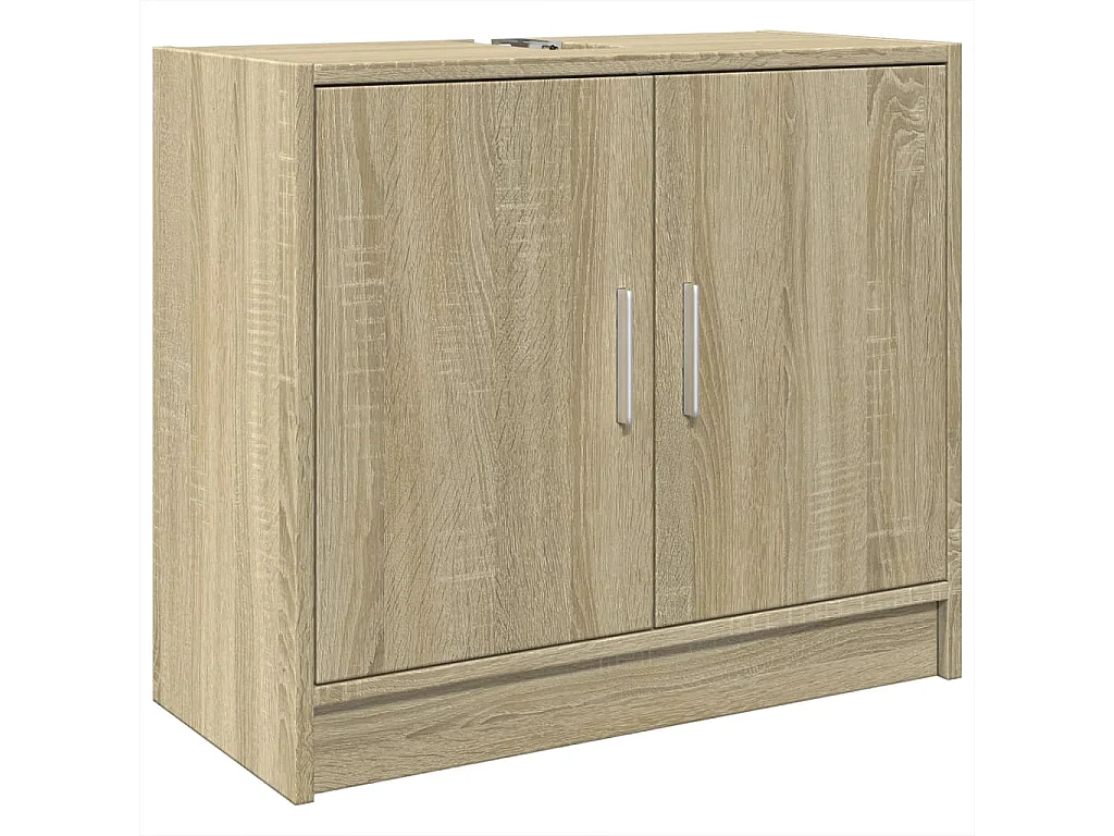 Armario de lavabo madera de ingeniería roble Sonoma 63x29x55 cm