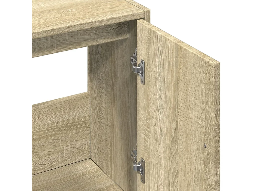 Armario de lavabo madera de ingeniería roble Sonoma 63x29x55 cm