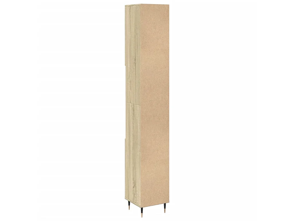 Armoire salle de bain chêne sonoma 30x30x190 cm