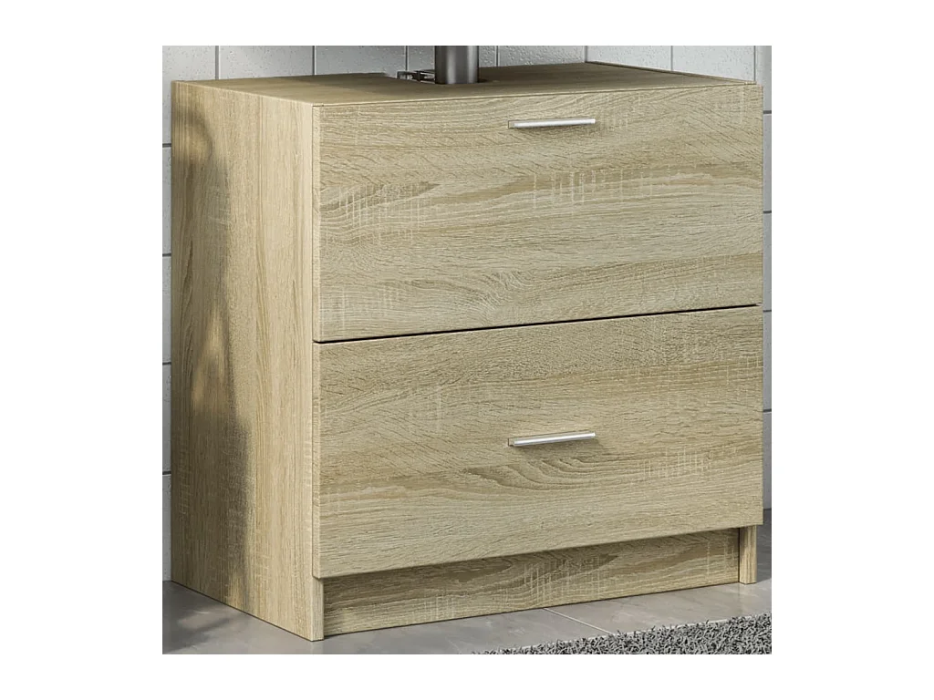 Armoire d'évier chêne sonoma 59x37x59 cm bois d'ingénierie