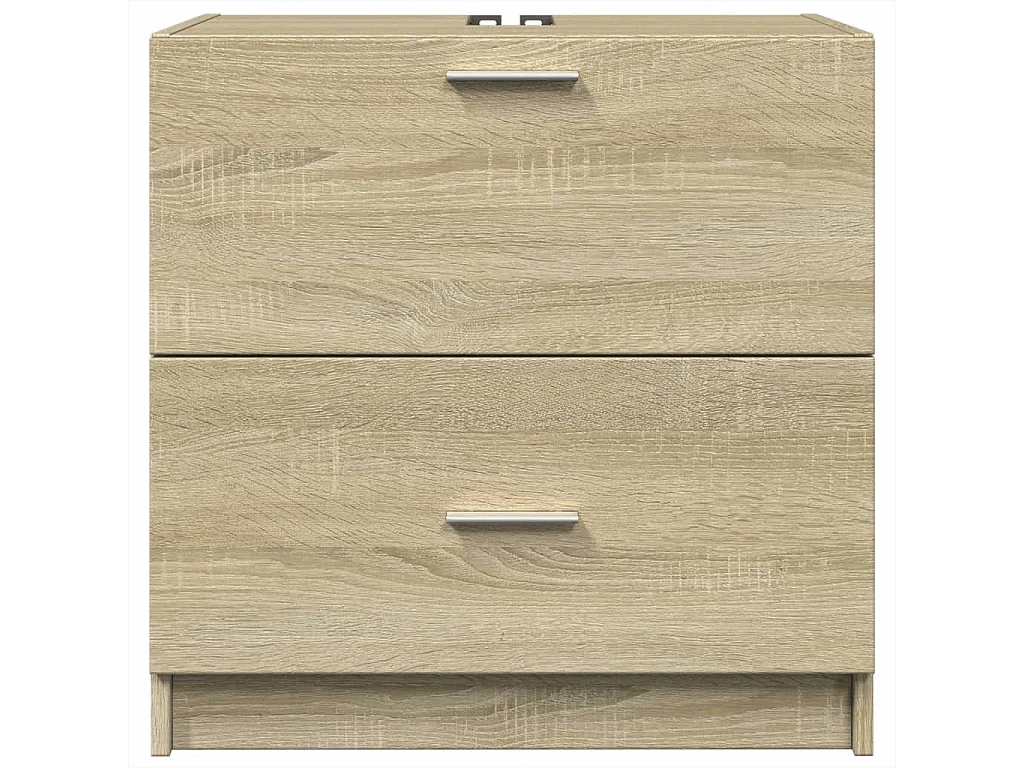 Wastafelkast 59x37x59 cm bewerkt hout sonoma eikenkleurig