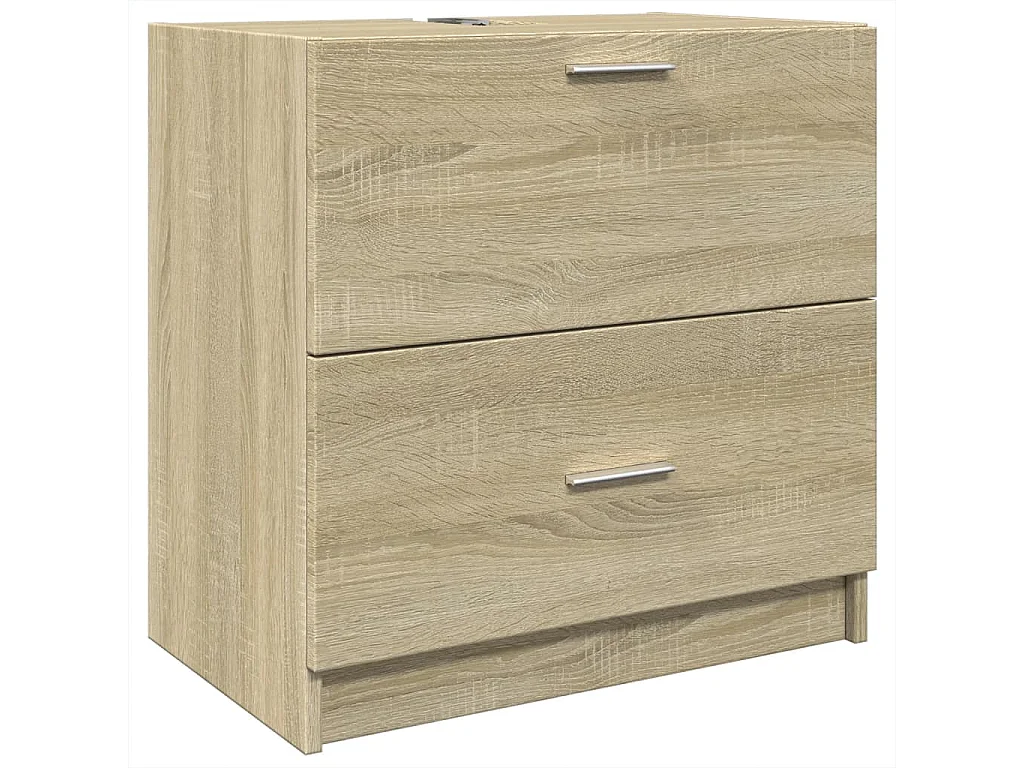 Wastafelkast 59x37x59 cm bewerkt hout sonoma eikenkleurig