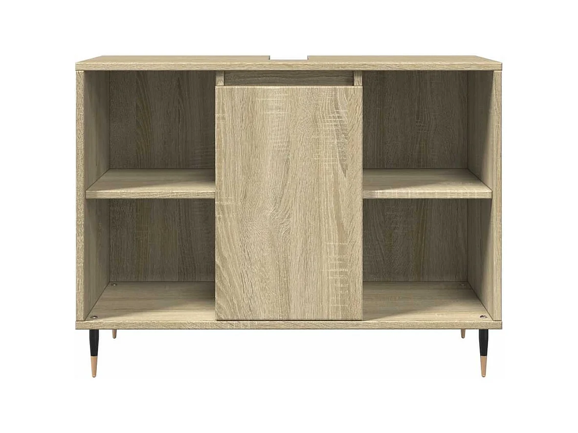 Armoire salle de bain chêne sonoma 80x33x60cm bois d'ingénierie