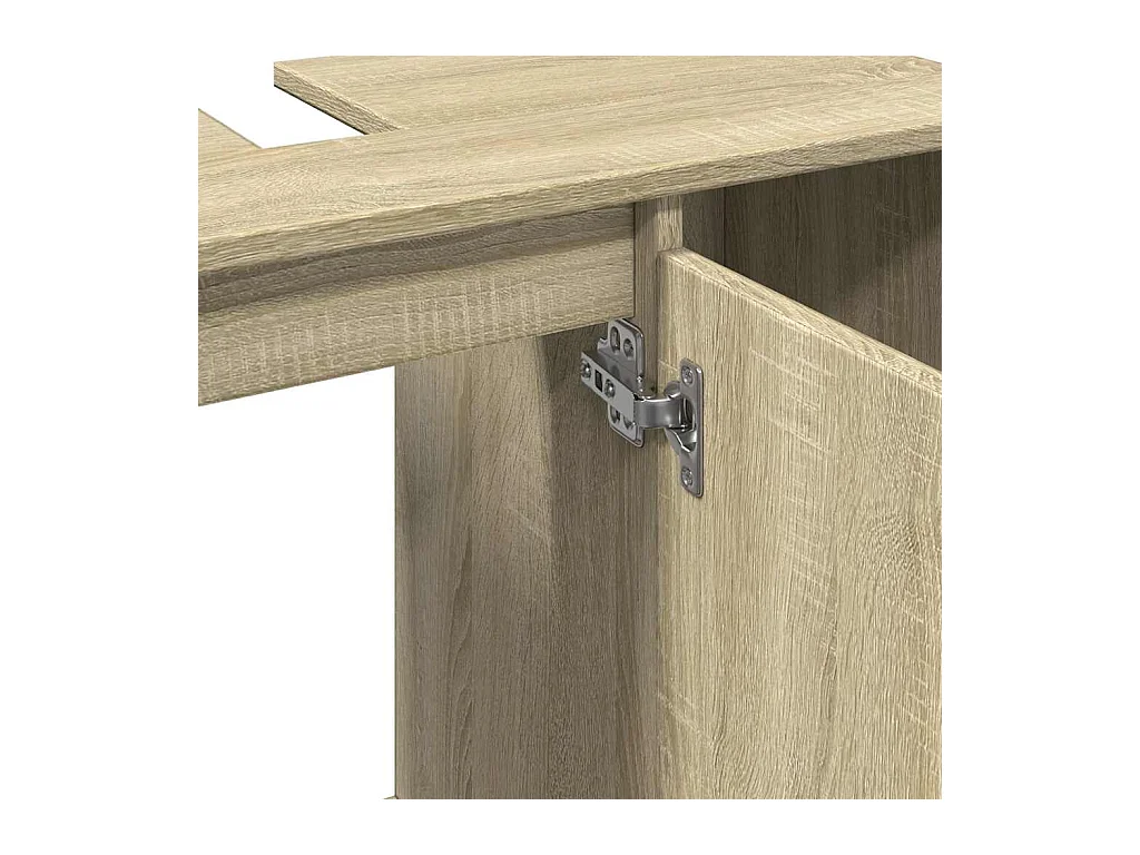 Armoire salle de bain chêne sonoma 80x33x60cm bois d'ingénierie