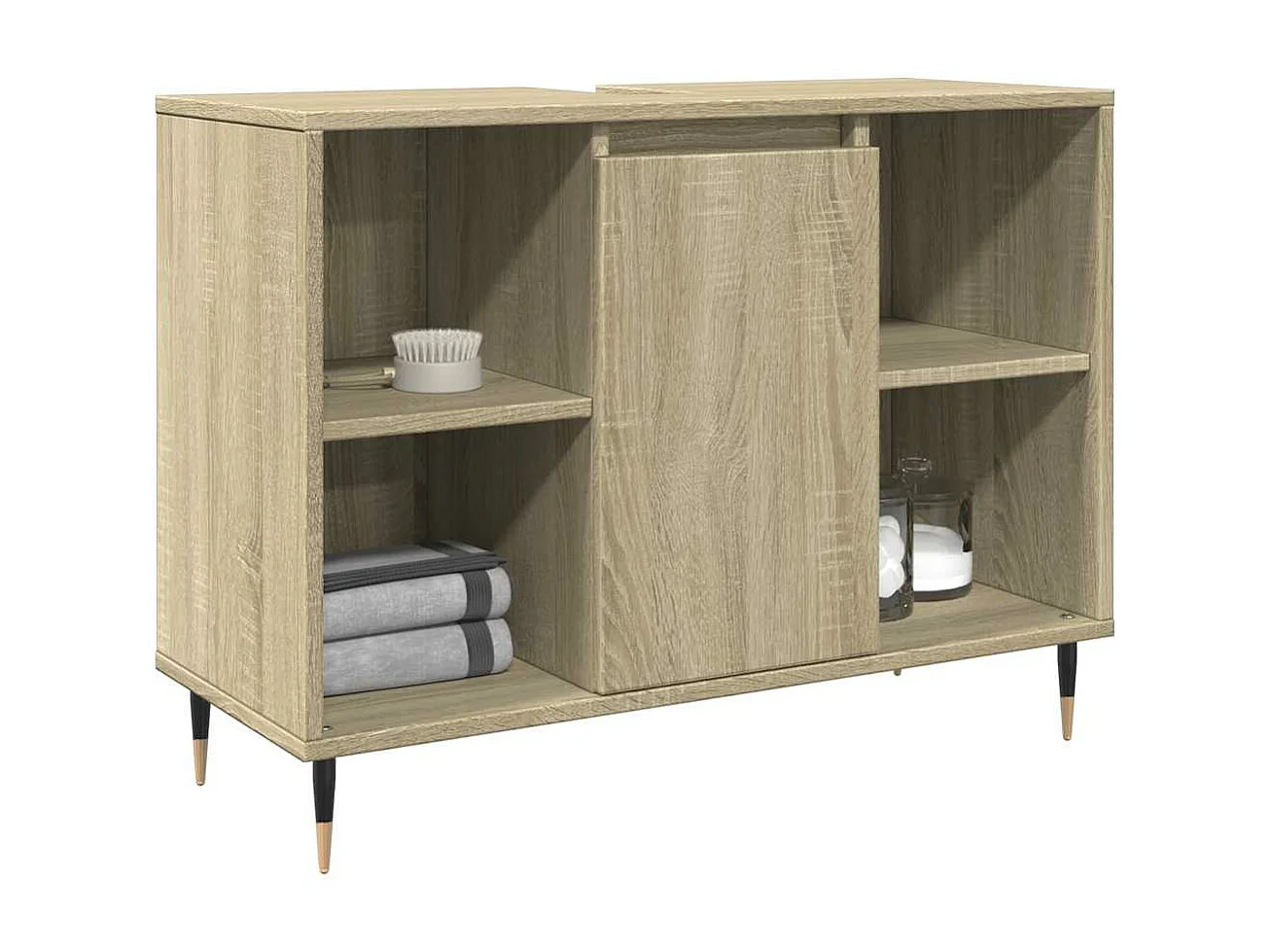 Mueble de baño madera de ingeniería roble Sonoma 80x33x60 cm