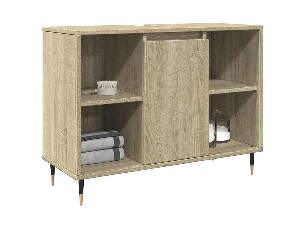 Mueble de baño madera de ingeniería roble Sonoma 80x33x60 cm