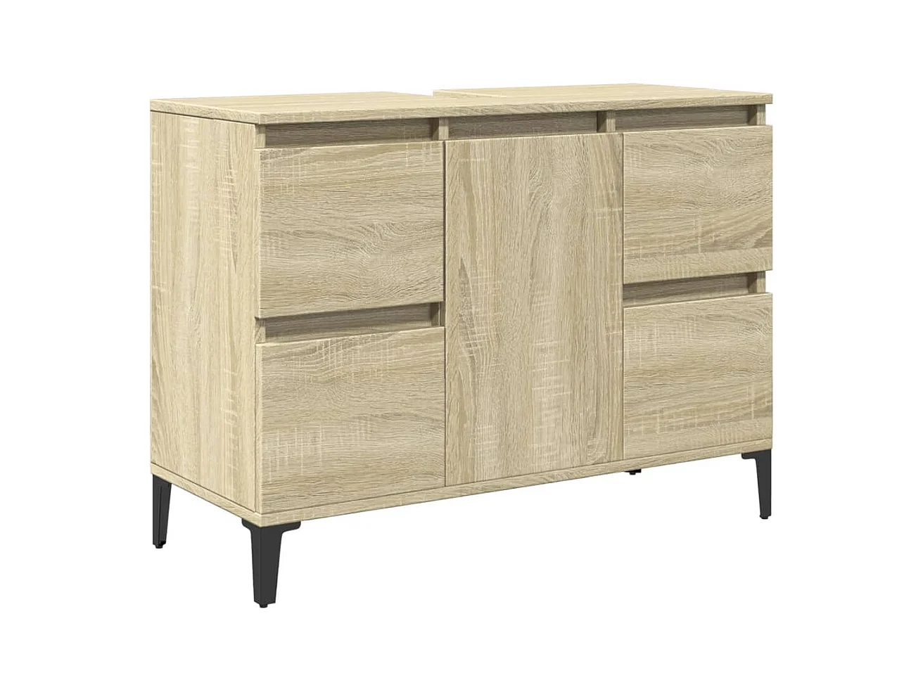 Meuble d'évier chêne sonoma 80x33x60 cm bois d'ingénierie