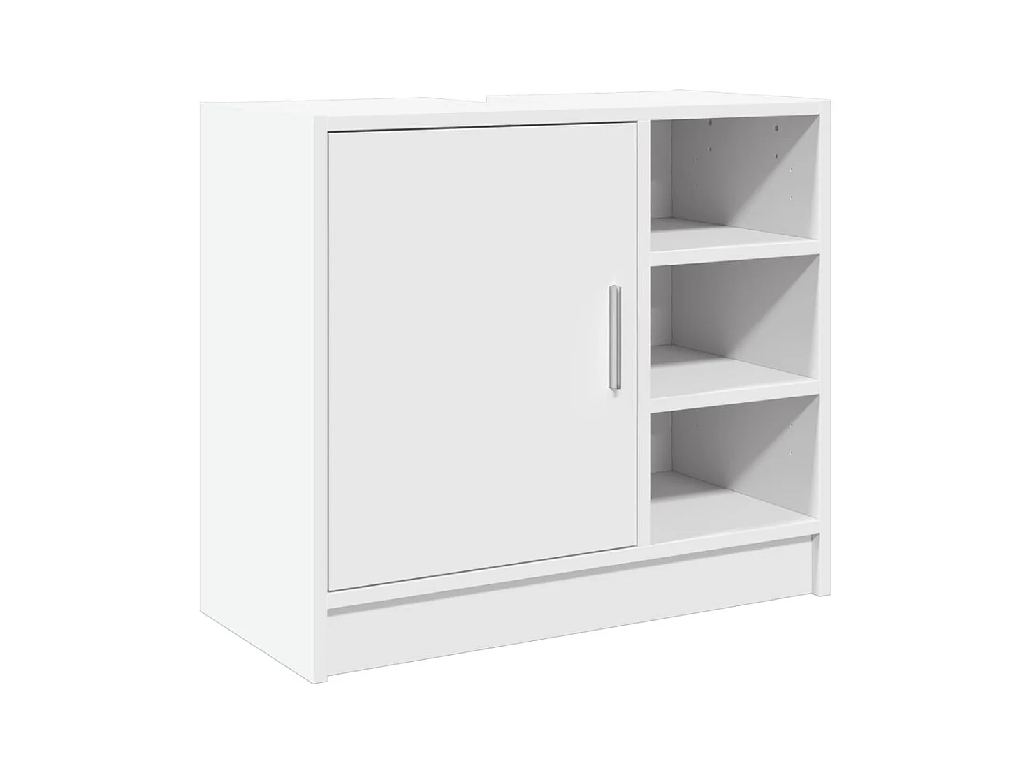 Wastafelkast 63x29x55 cm bewerkt hout wit