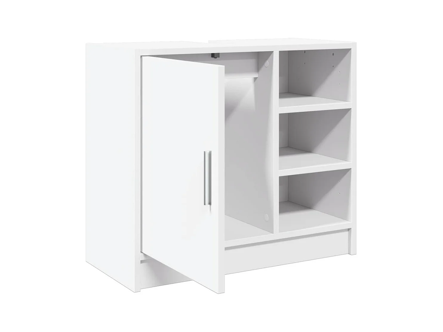 Wastafelkast 63x29x55 cm bewerkt hout wit