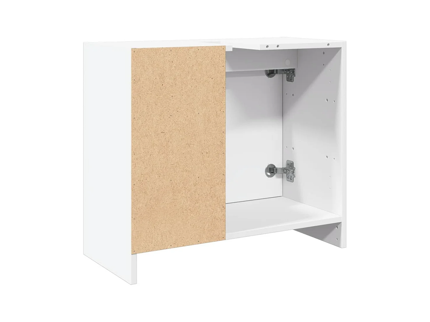 Wastafelkast 63x29x55 cm bewerkt hout wit