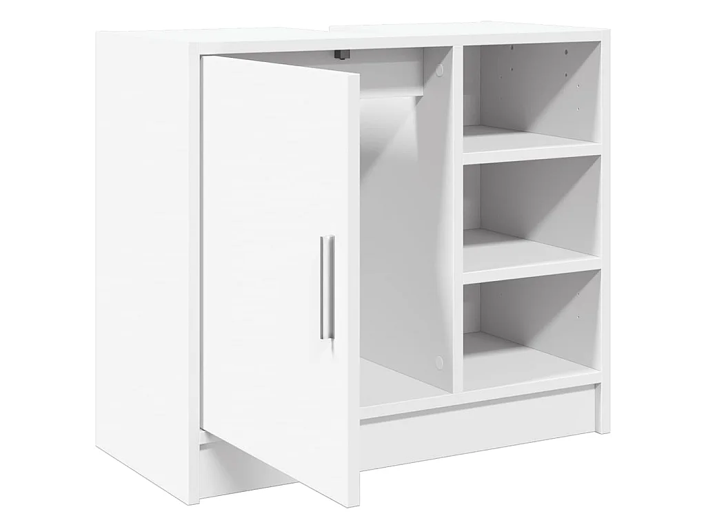 Armoire de lavabo blanc 63x29x55 cm bois d'ingénierie