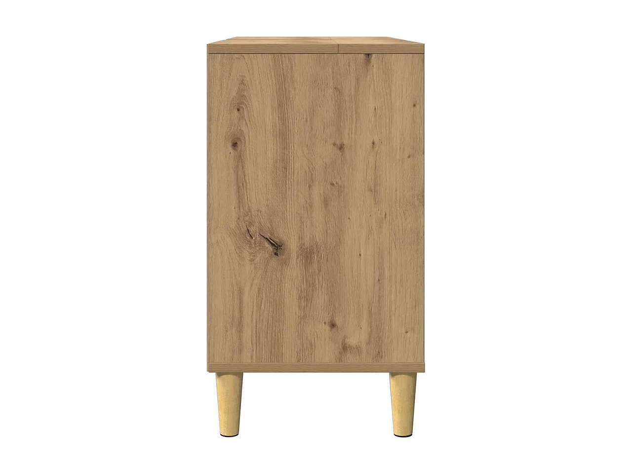 Badkamerkast 80x33x60 cm bewerkt hout artisanaal eikenkleur