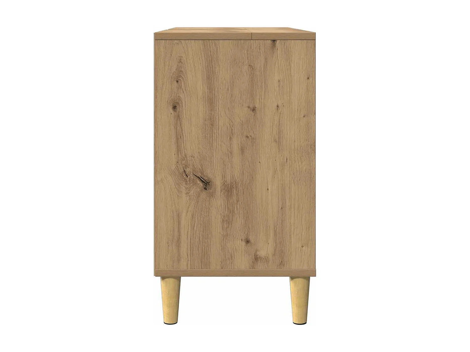 Badkamerkast 80x33x60 cm bewerkt hout artisanaal eikenkleur