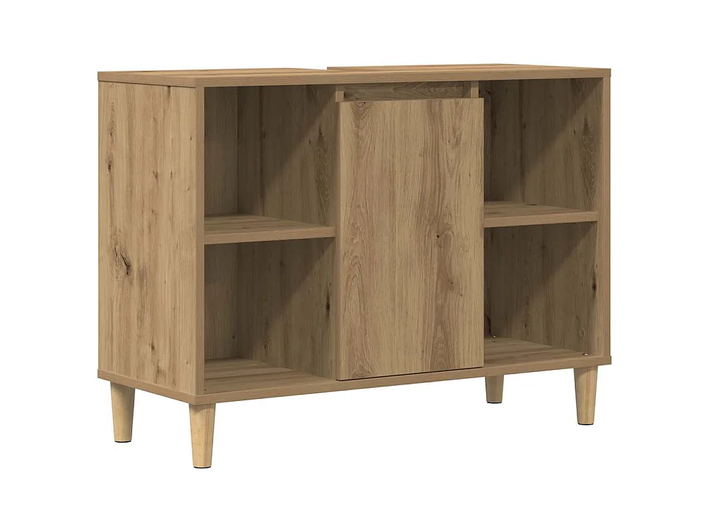 Mobile da Bagno Rovere Artigianale 80x33x60cm Legno Multistrato