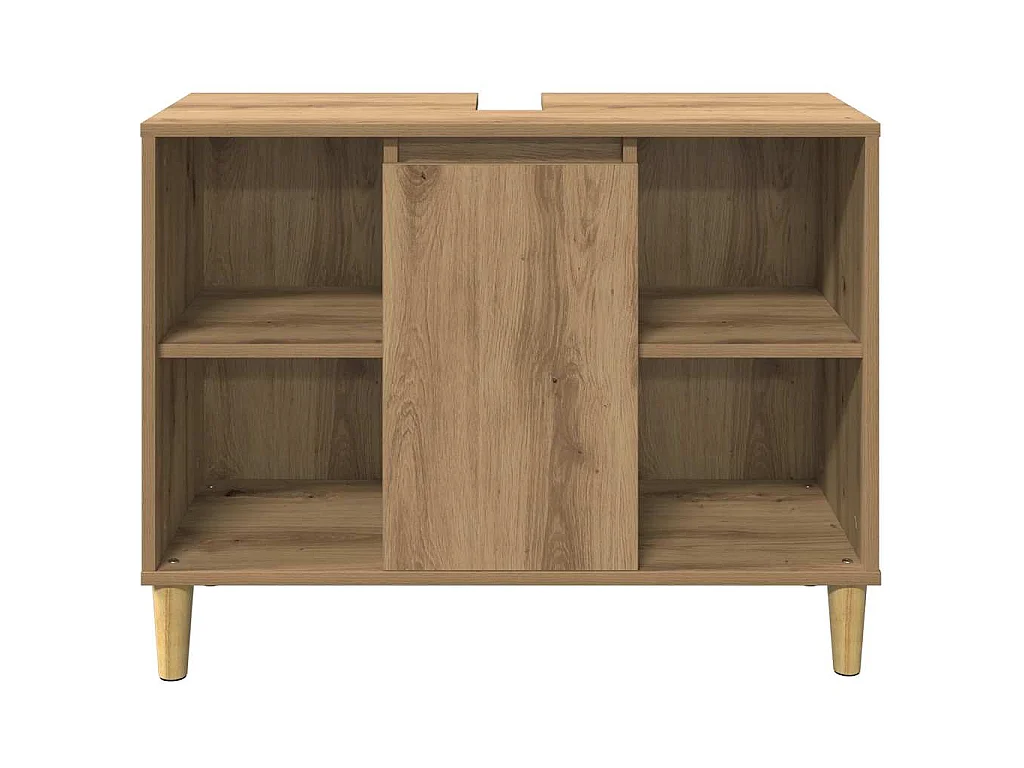 Mobile da Bagno Rovere Artigianale 80x33x60cm Legno Multistrato