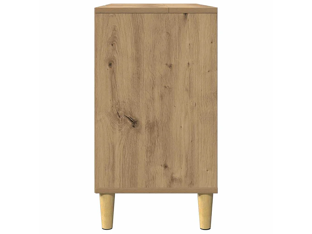 Mobile da Bagno Rovere Artigianale 80x33x60cm Legno Multistrato