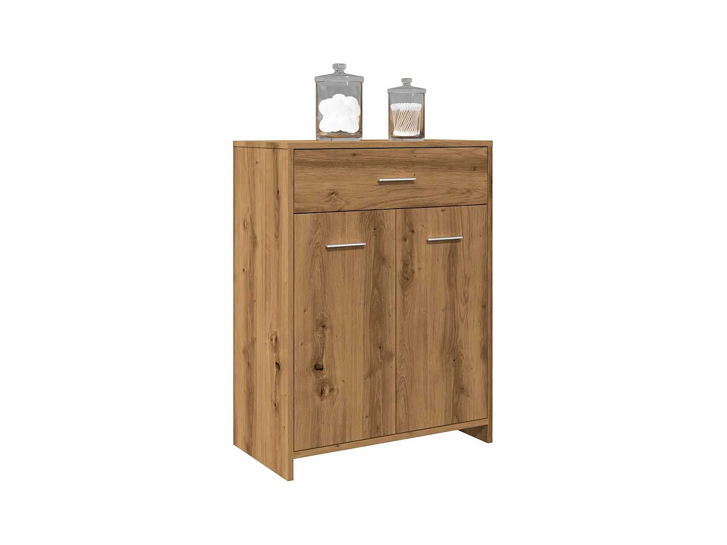 Armoire de salle de bain chêne artisanal 60x33x80 cm
