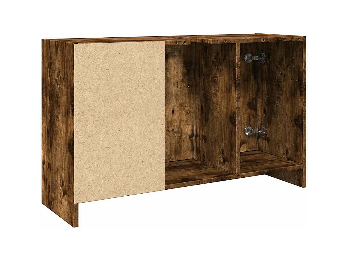 Armoire d'évier chêne fumé 90x29x55 cm bois d'ingénierie