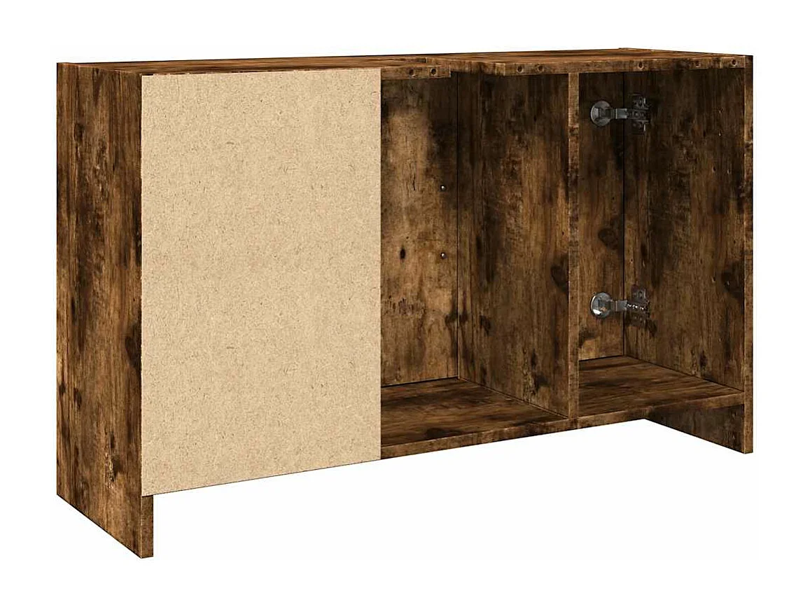 Armário de lavatório 90x29x55 cm deriv. madeira carvalho fumado