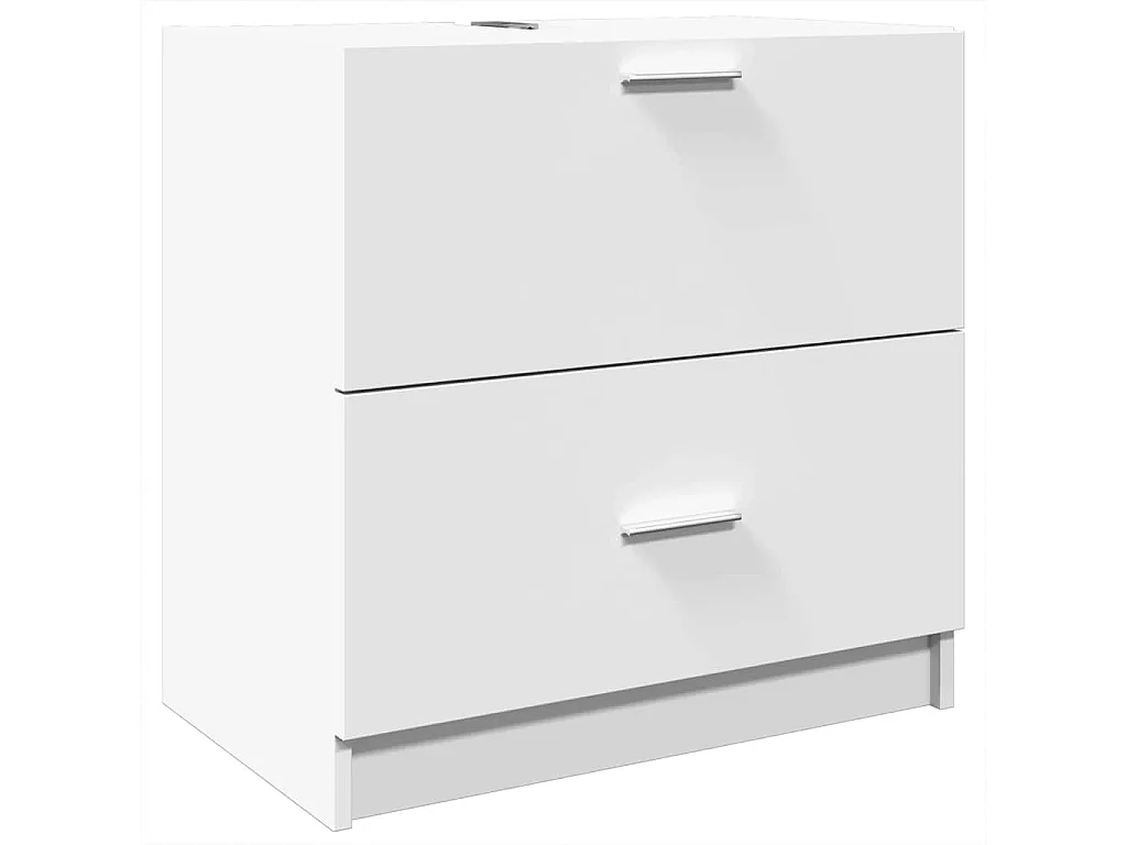 Waschbeckenunterschrank Weiß 59x37x59 cm Holzwerkstoff