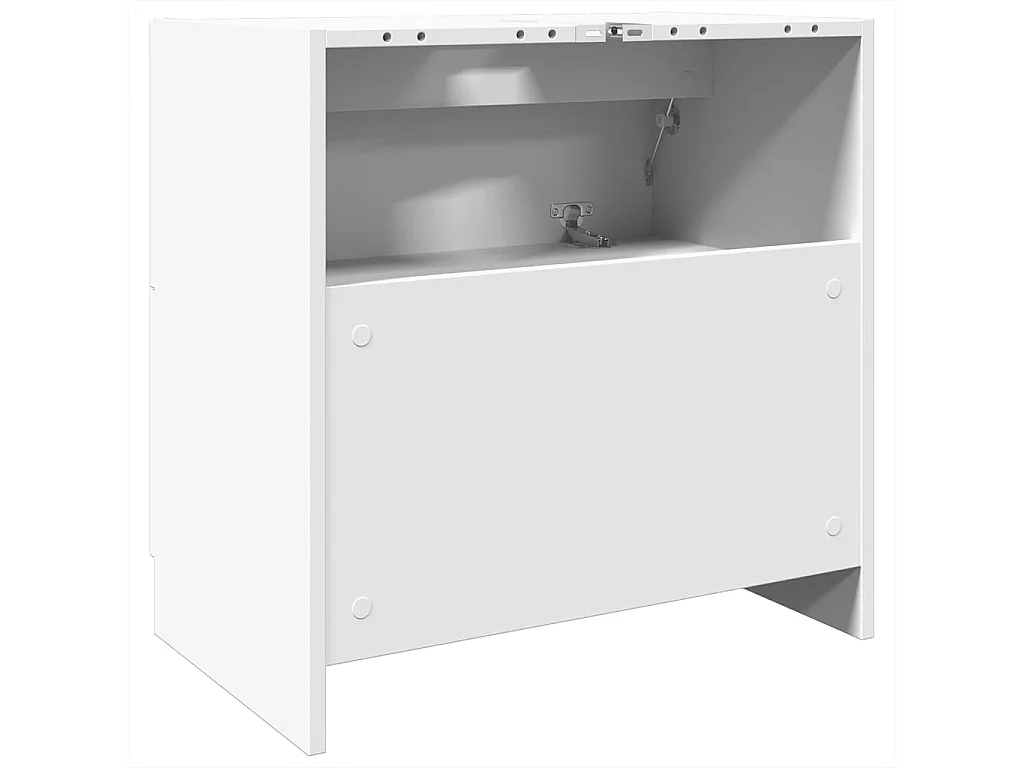 Waschbeckenunterschrank Weiß 59x37x59 cm Holzwerkstoff
