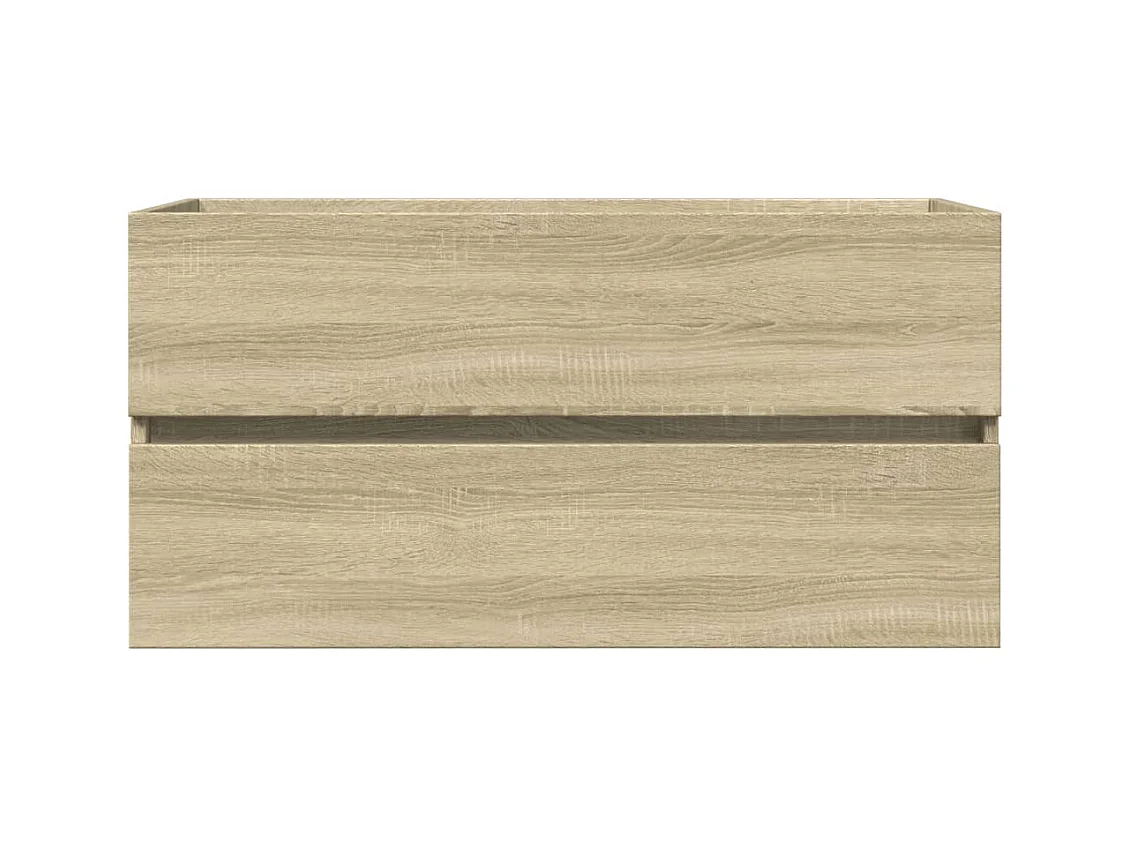Armario lavabo madera contrachapada roble Sonoma 90x38,5x45 cm
