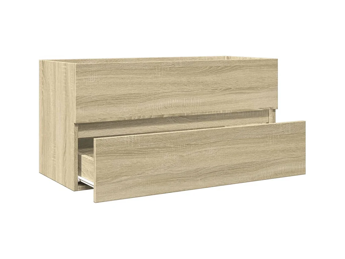 Armario lavabo madera contrachapada roble Sonoma 90x38,5x45 cm