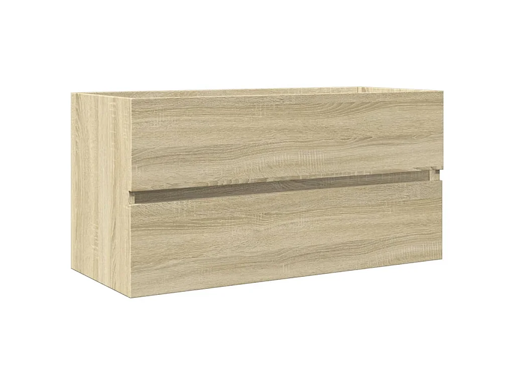 Armario lavabo madera contrachapada roble Sonoma 90x38,5x45 cm