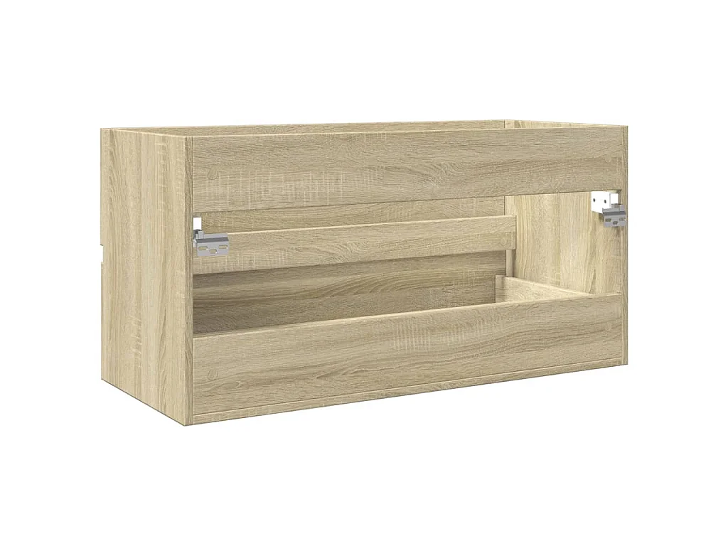 Armario lavabo madera contrachapada roble Sonoma 90x38,5x45 cm