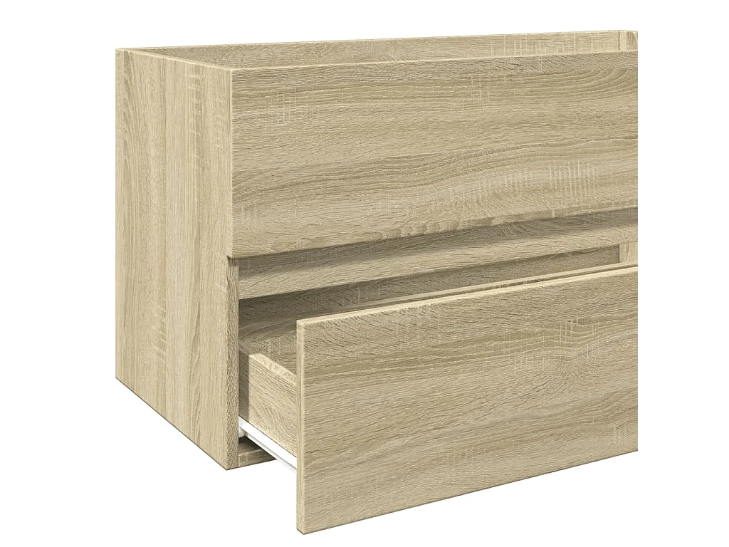 Armario lavabo madera contrachapada roble Sonoma 90x38,5x45 cm