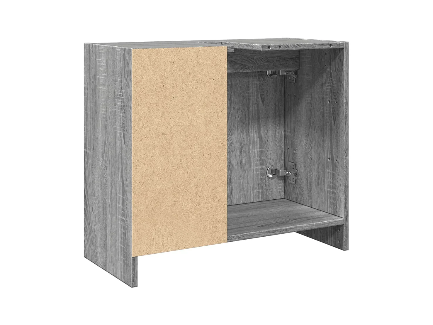 Armoire d'évier sonoma gris 63x29x55 cm bois d'ingénierie