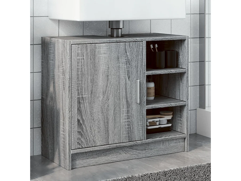 Mobile Lavabo Grigio Sonoma 63x29x55 cm in Legno Multistrato