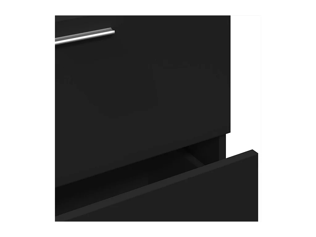 Armoire d'évier noir 59x37x59 cm bois d'ingénierie