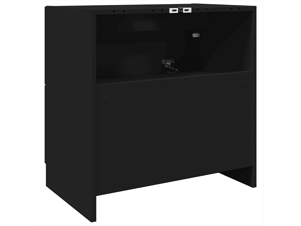 Armoire d'évier noir 59x37x59 cm bois d'ingénierie