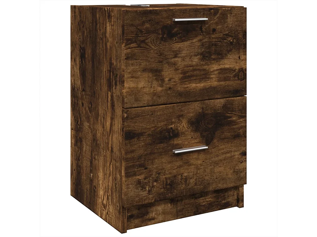 Meuble d'évier chêne fumé 40x37x59 cm bois d'ingénierie