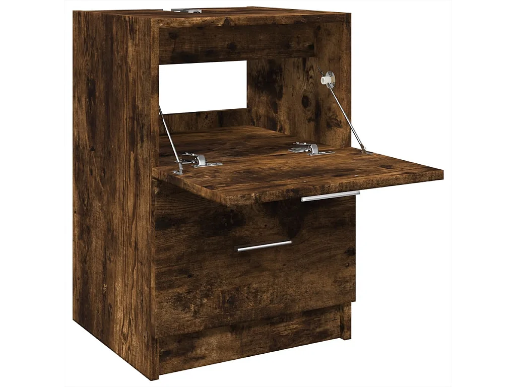 Meuble d'évier chêne fumé 40x37x59 cm bois d'ingénierie