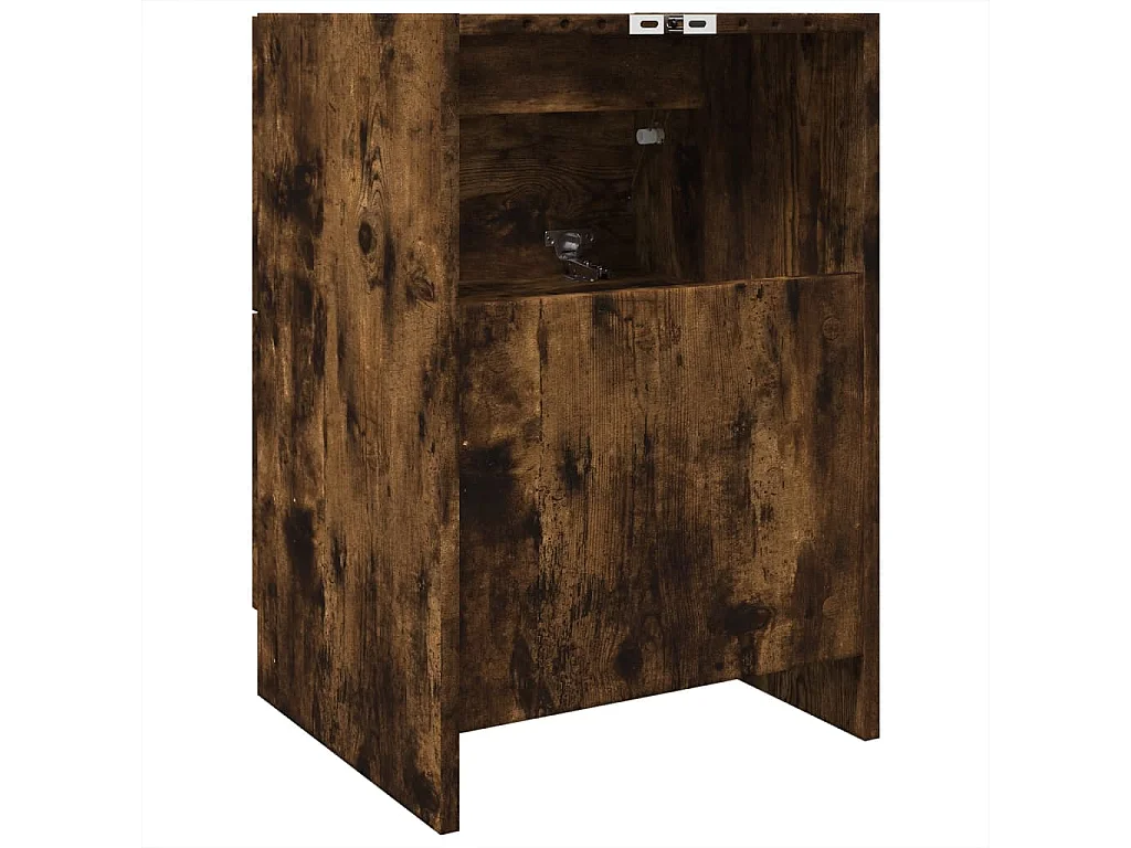 Meuble d'évier chêne fumé 40x37x59 cm bois d'ingénierie