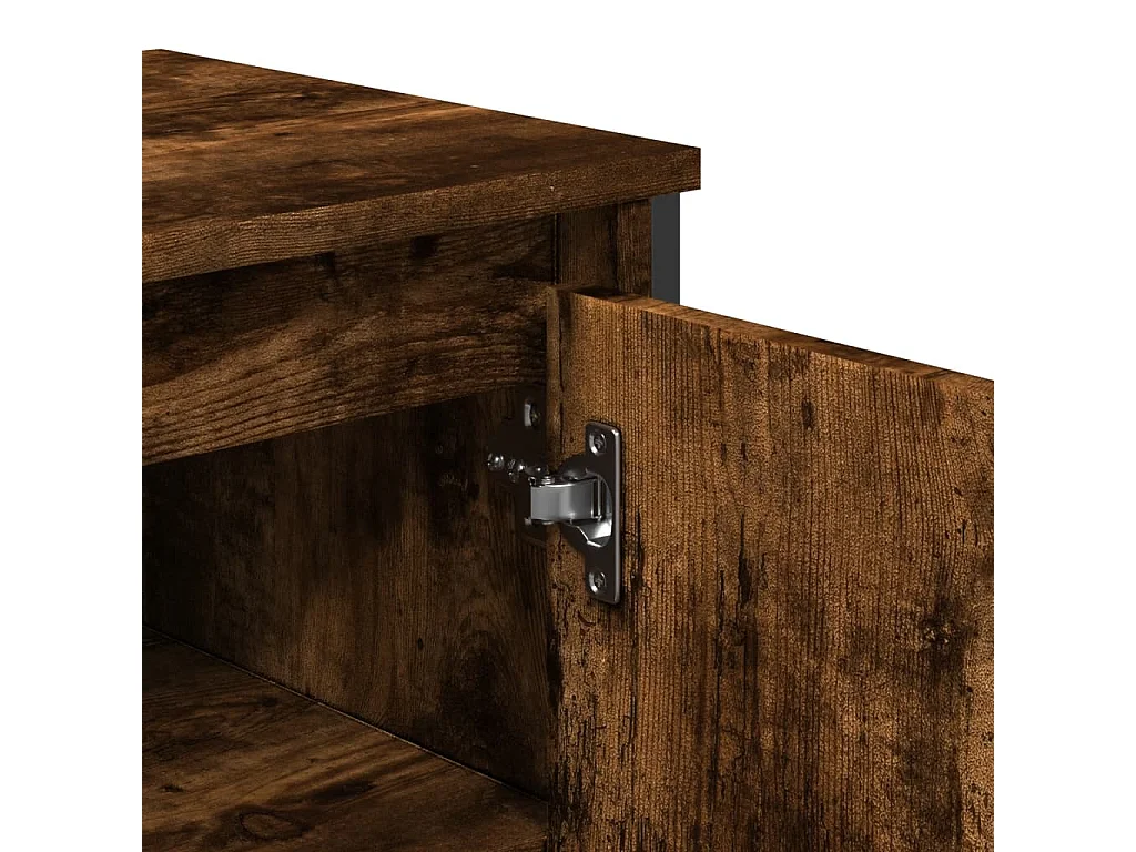 Mobile Lavabo Bagno Rovere Fumo 91x35x60 cm in Truciolato