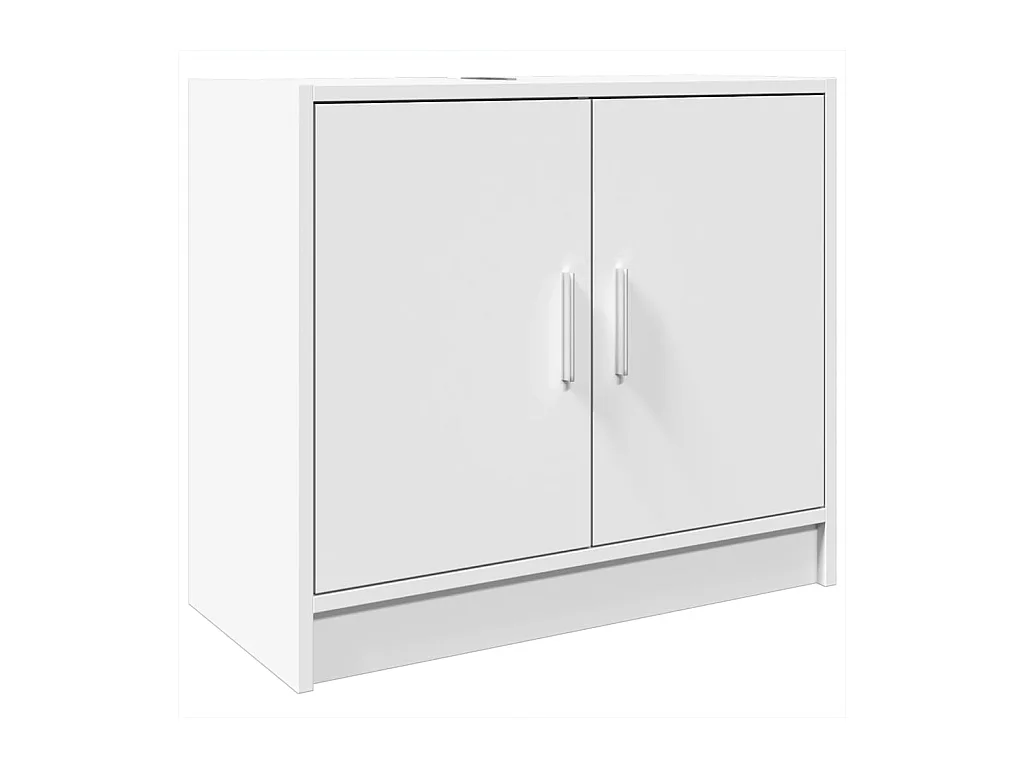 Armario para lavabo madera de ingeniería blanco 63x29x55 cm