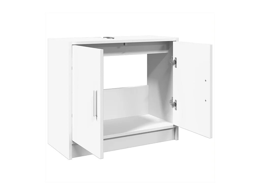 Armario para lavabo madera de ingeniería blanco 63x29x55 cm