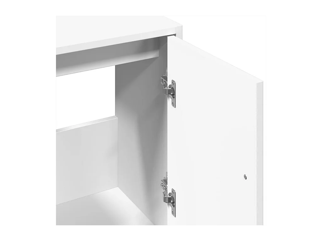 Armario para lavabo madera de ingeniería blanco 63x29x55 cm