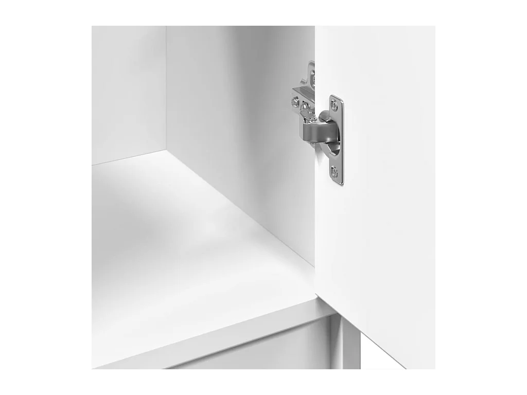 Armario para lavabo madera de ingeniería blanco 63x29x55 cm