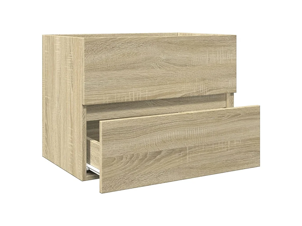Armario de lavabo contrachapada roble Sonoma 60x38,5x45 cm