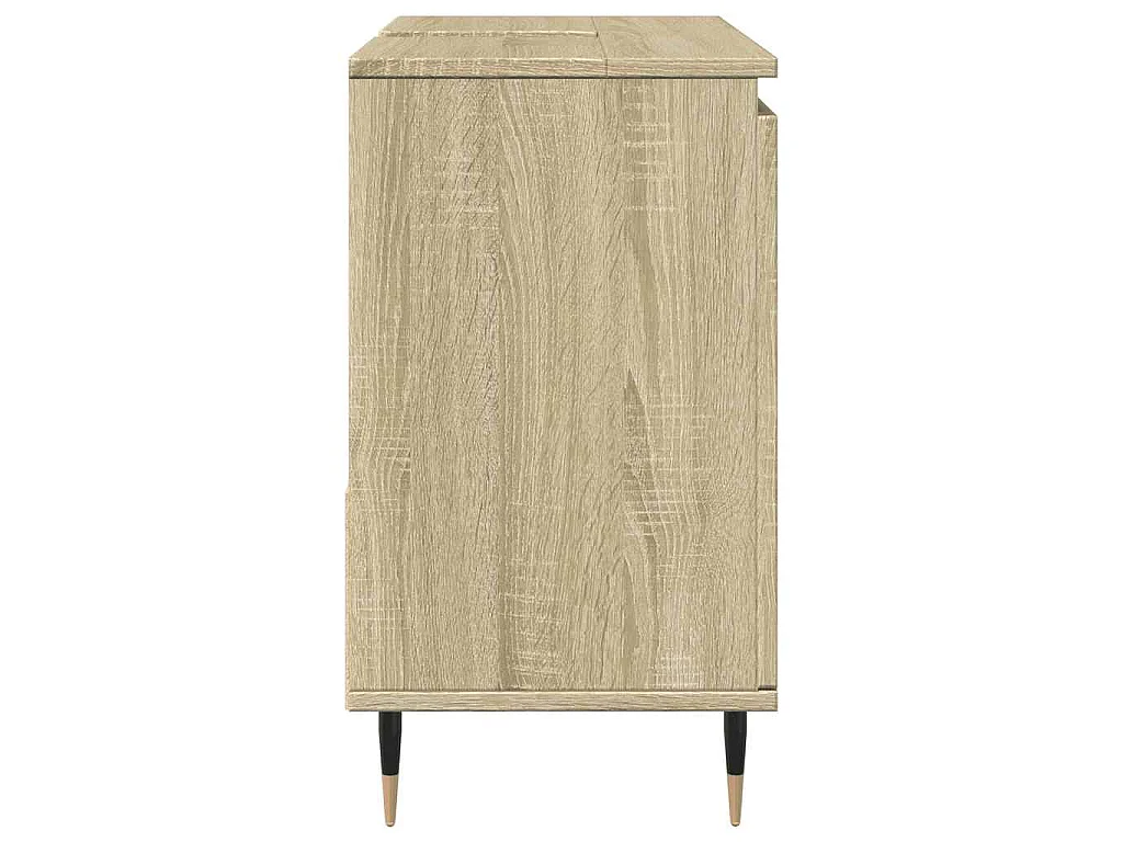 Wastafelkast 65x33x60 cm bewerkt hout sonoma eikenkleurig