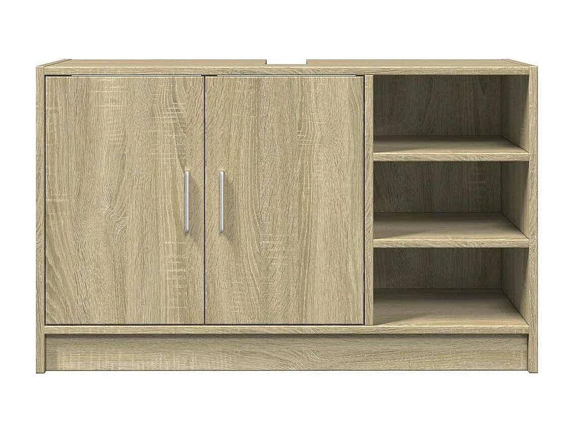 Wastafelkast 90x29x55 cm bewerkt hout sonoma eikenkleurig